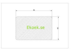 Förkolnad och borstad staketstolpe av nordisk gran